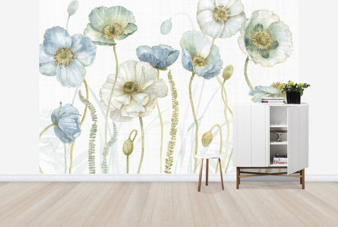 PHOTOWALL / My Greenhouse Flowers on Linen (e30392)