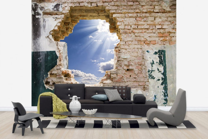 PHOTOWALL / Blue Sky in an Old Wall (e40660)