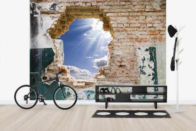 PHOTOWALL / Blue Sky in an Old Wall (e40660)