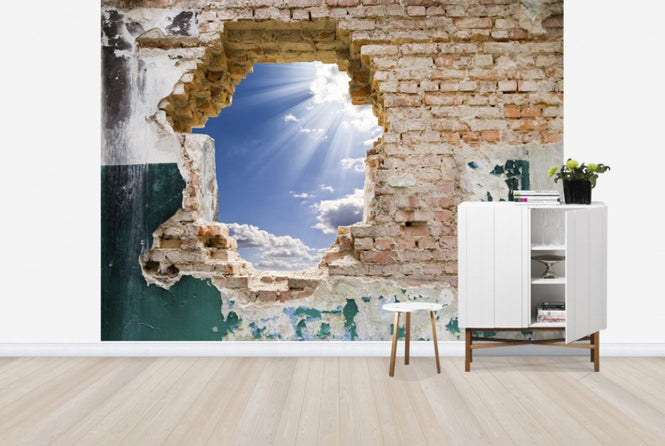PHOTOWALL / Blue Sky in an Old Wall (e40660)
