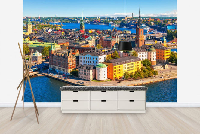 PHOTOWALL / Panorama of the Old Town in Stockholm (e40673)