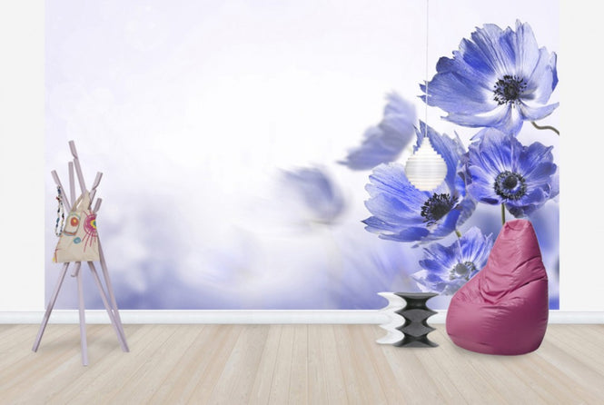 PHOTOWALL / Gloaming Blue Flowers (e40600)
