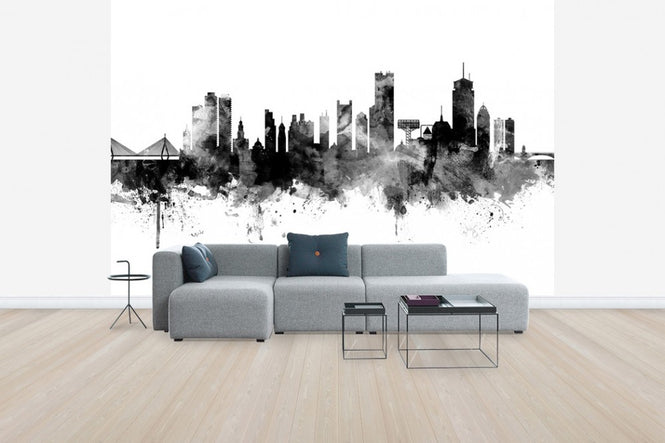 PHOTOWALL / Boston Massachusetts Skyline Black (e30495)