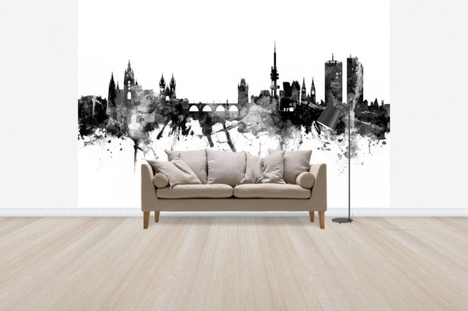 PHOTOWALL / Prague Skyline Black (e30497)