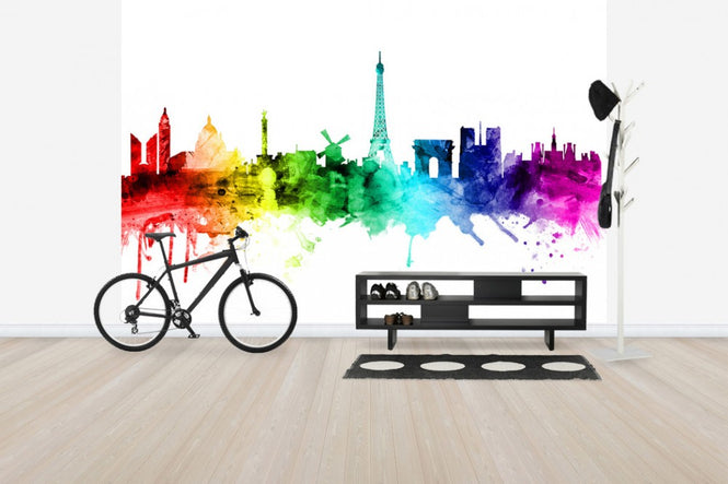 PHOTOWALL / Paris Skyline Rainbow (e30505)