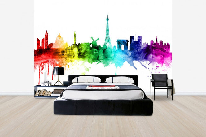 PHOTOWALL / Paris Skyline Rainbow (e30505)