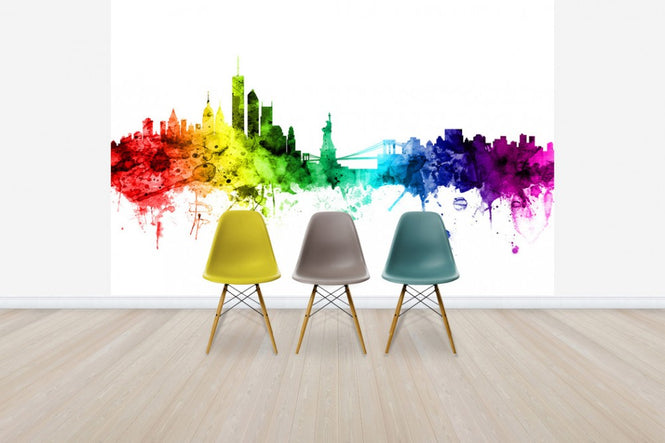 PHOTOWALL / New York Skyline Rainbow (e30506)