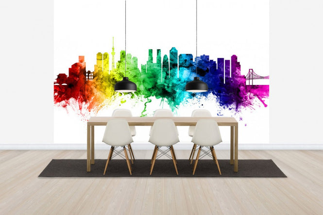 PHOTOWALL / Tokyo Skyline Rainbow (e30514)