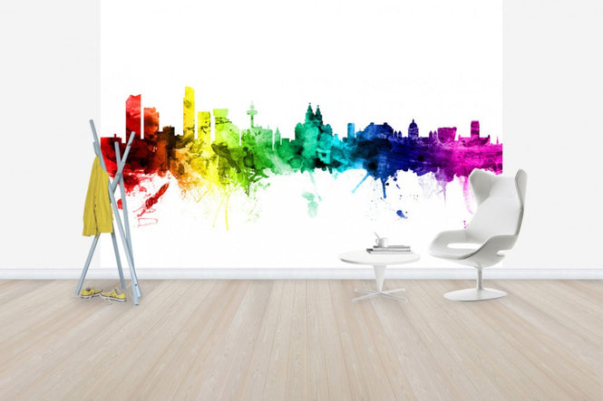 PHOTOWALL / Liverpool Skyline Rainbow (e30515)