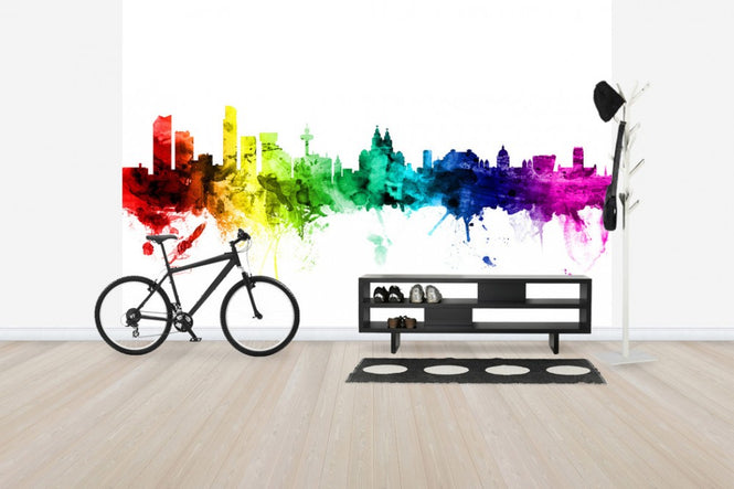 PHOTOWALL / Liverpool Skyline Rainbow (e30515)