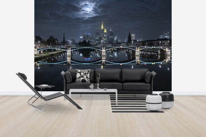 PHOTOWALL / Frankfurt at Full Moon (e30607)
