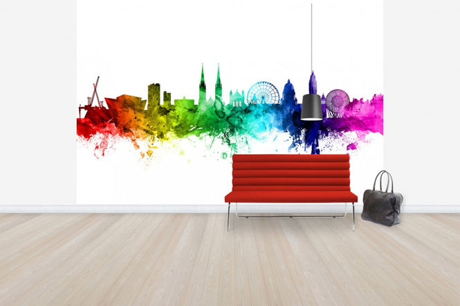 PHOTOWALL / Belfast Skyline Rainbow (e30533)