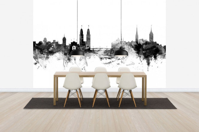 PHOTOWALL / Zurich Skyline Black (e30553)