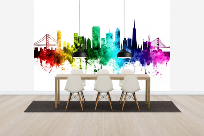 PHOTOWALL / San Francisco City Skyline Rainbow (e30561)