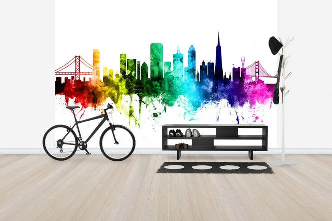PHOTOWALL / San Francisco City Skyline Rainbow (e30561)