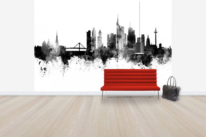 PHOTOWALL / Frankfurt Skyline, black and white (e30573)