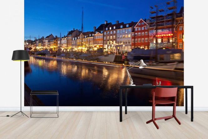 PHOTOWALL / Night in Nyhavn, Copenhagen, Denmark (e40931)