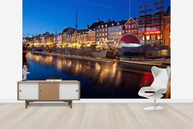 PHOTOWALL / Night in Nyhavn, Copenhagen, Denmark (e40931)