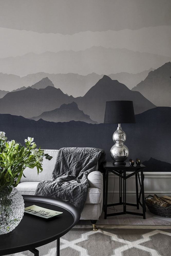 PHOTOWALL / Misty Landscape - Blue (e41068)