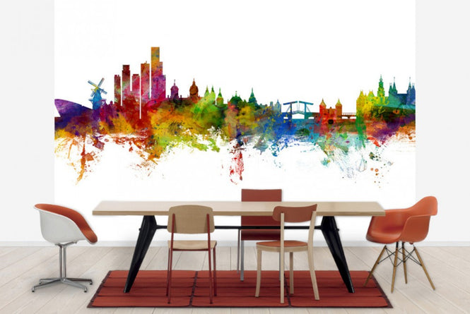 PHOTOWALL / Amsterdam Skyline windmill (e41082)