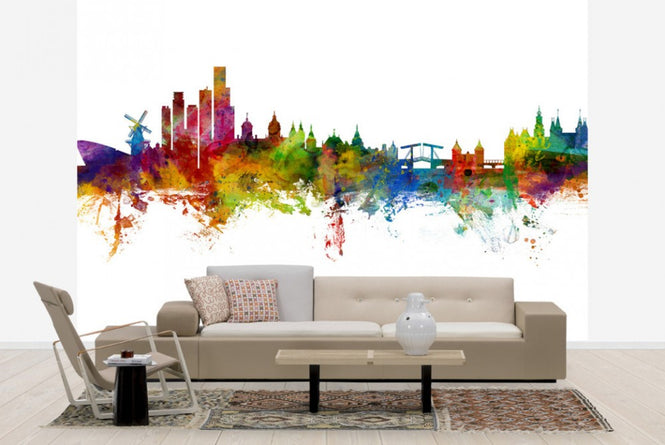 PHOTOWALL / Amsterdam Skyline windmill (e41082)