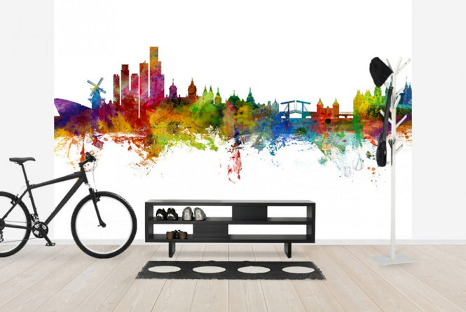 PHOTOWALL / Amsterdam Skyline windmill (e41082)