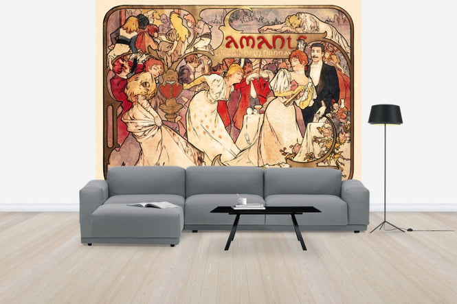 PHOTOWALL / Alphonse Mucha - Amants Colour Litho (e31026)