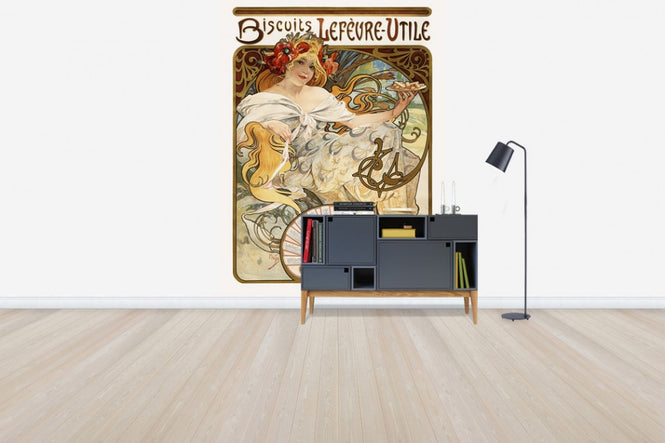PHOTOWALL / Alphonse Mucha - Biscuits Lefevre-Utilie (e31031)