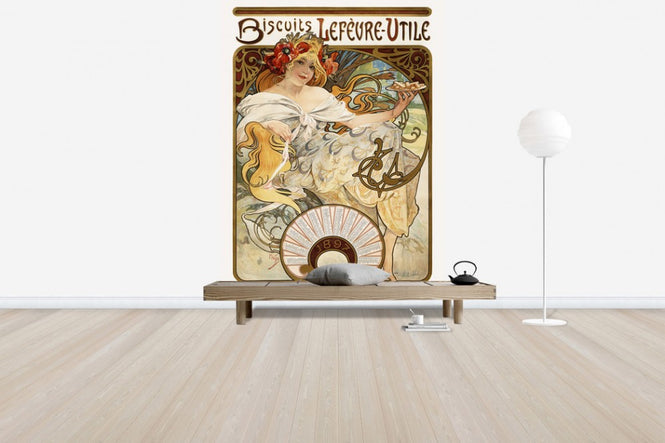 PHOTOWALL / Alphonse Mucha - Biscuits Lefevre-Utilie (e31031)