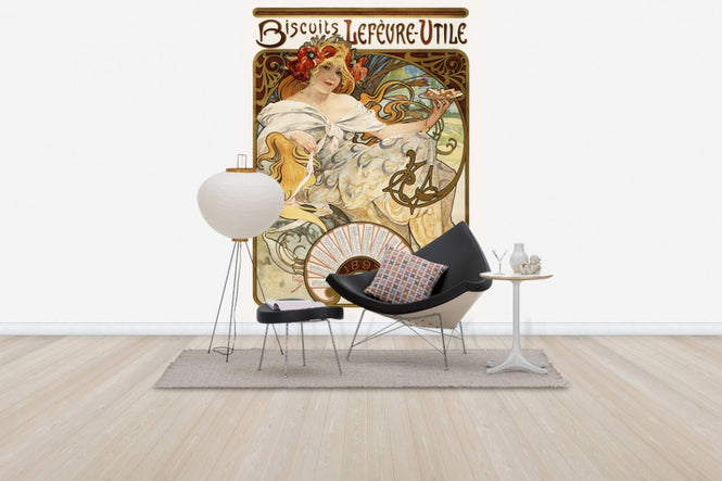 PHOTOWALL / Alphonse Mucha - Biscuits Lefevre-Utilie (e31031)