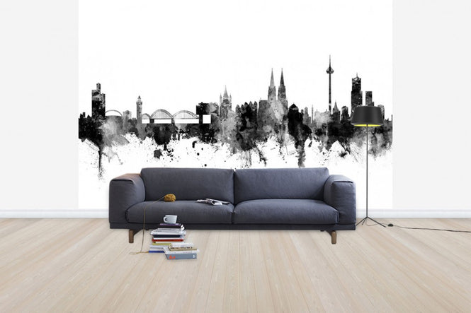 PHOTOWALL / Cologne Skyline Black (e50127)