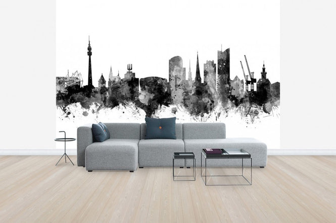 PHOTOWALL / Dortmund Skyline Black (e50133)