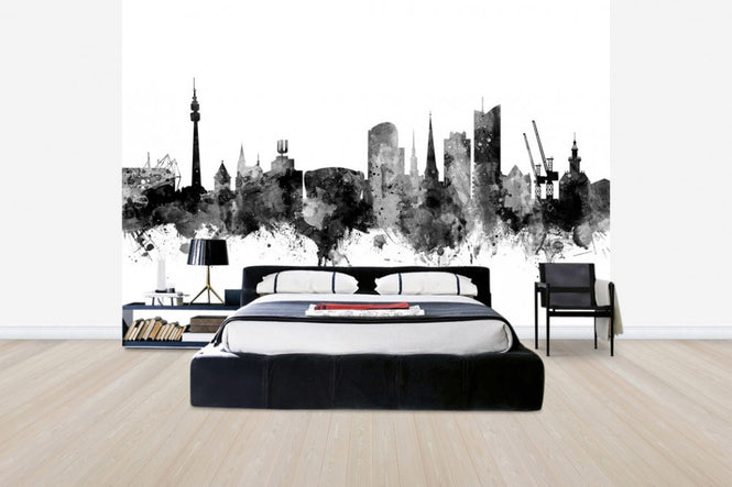 PHOTOWALL / Dortmund Skyline Black (e50133)
