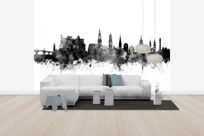 PHOTOWALL / Heidelberg Skyline Black (e50148)