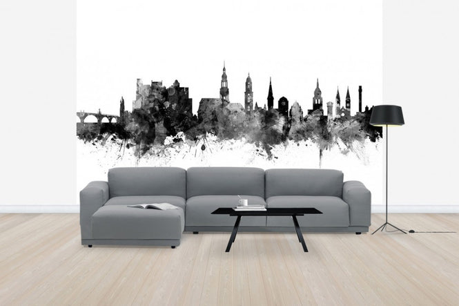 PHOTOWALL / Heidelberg Skyline Black (e50148)