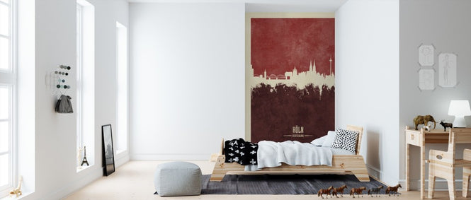 PHOTOWALL / Cologne Germany Skyline Red (e310717)