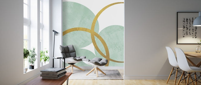 PHOTOWALL / Gold Rings - Mint (e311315)