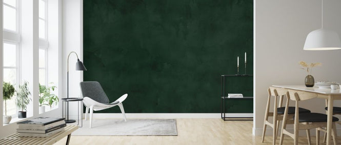PHOTOWALL / Watercolour - Dark Emerald (e314453)
