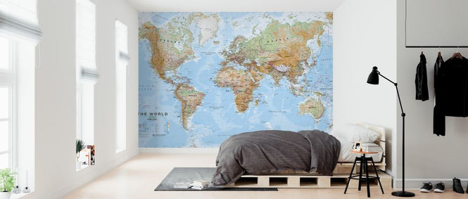 PHOTOWALL / World Map Physical (e316088)