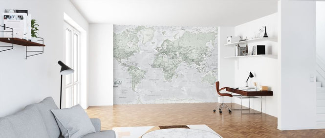 PHOTOWALL / World Map Political Rustic (e316095)