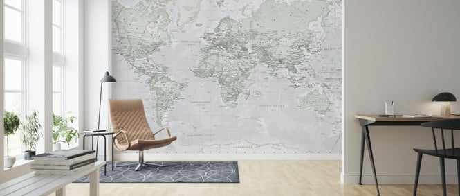 PHOTOWALL / World Map Political Rustic (e316095)