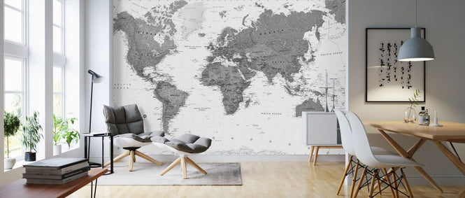 PHOTOWALL / World Map Bw (e316096)