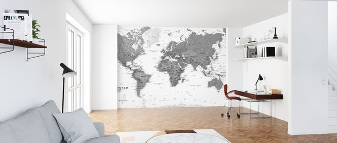 PHOTOWALL / World Map Bw (e316096)