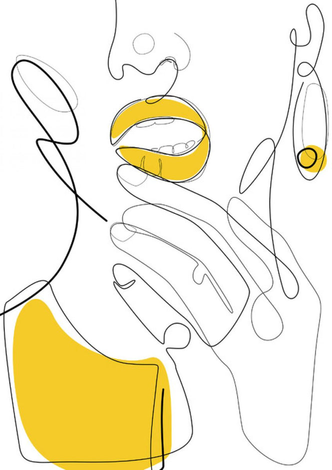 PHOTOWALL / Bold Mustard Lip (e316717)