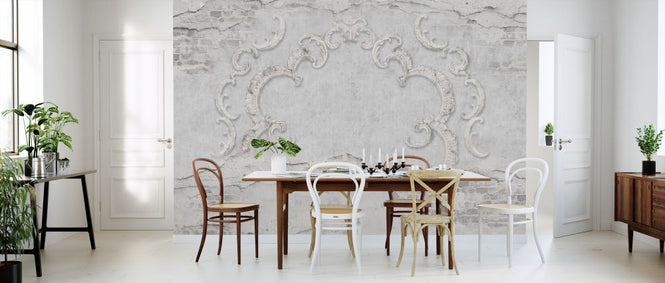 PHOTOWALL / Cracked Brick wall with Stucco (e317150)