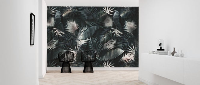PHOTOWALL / Tropical Leaves - Dark (e317152)