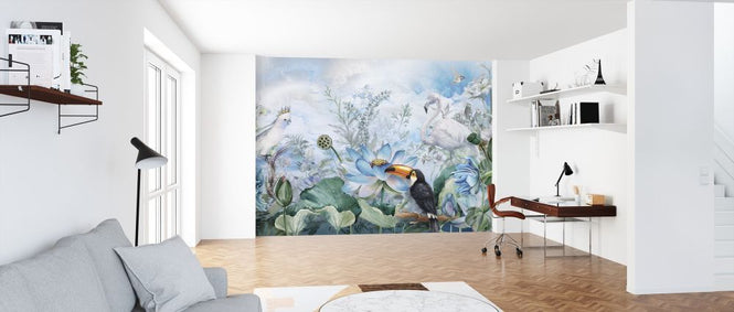 PHOTOWALL / Birds in Blue Vegetation (e317387)