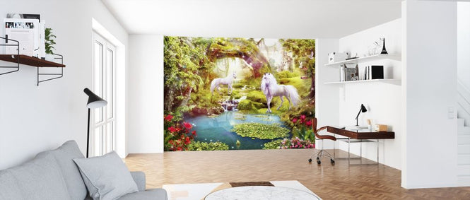 PHOTOWALL / Unicorns in Dreamy Landscape (e317712)