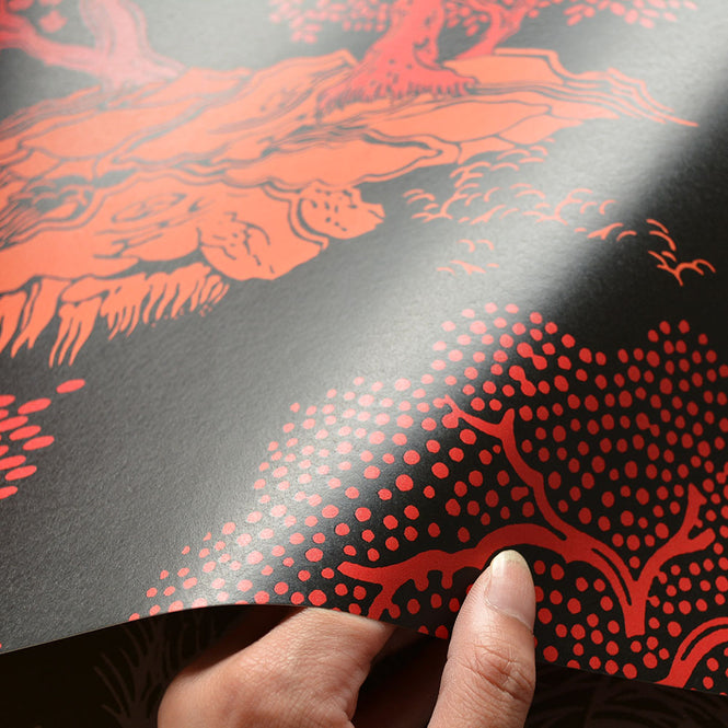 Isidore Leroy / Heritage Jardin D'asie Noir et rouge 6240504