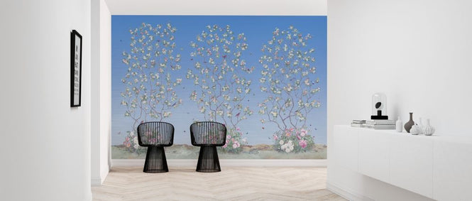 PHOTOWALL / Birds on a Tree - Azure (e318416)